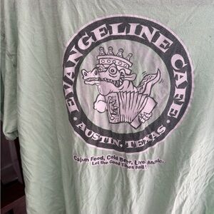 Green Evangeline Cafe Graphic T-Shirt